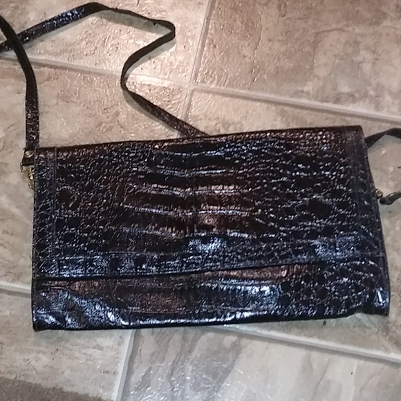 AMELIA BERKO Black Genuine Leather Hand Clutch - Picture 1 of 4